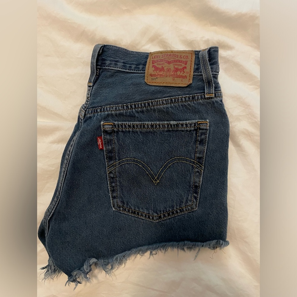 501 Levi denim shorts | Dark blue Levi women shorts